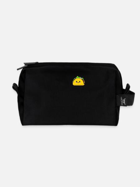 Kawaii Döner Kebap Design Pocket - Recycelte Kulturtasche - Schwarz