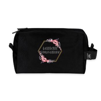 Weltbeste Braumeisterin Brauerei Beruf Geschenk - Recycelte Kulturtasche - Schwarz - Vorne