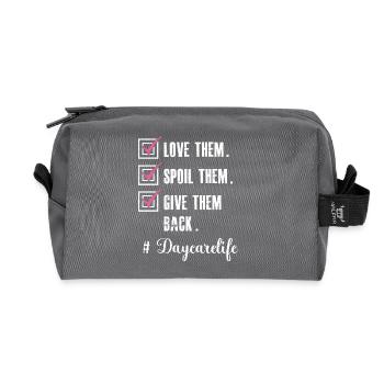Fournisseur de services de garde Love Enseignante en garderie - Trousse de toilette en tissu recyclé - anthracite - Devant