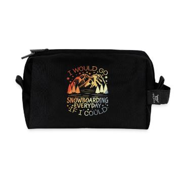 Motivation des snowboarders - Trousse de toilette en tissu recyclé - noir - Devant