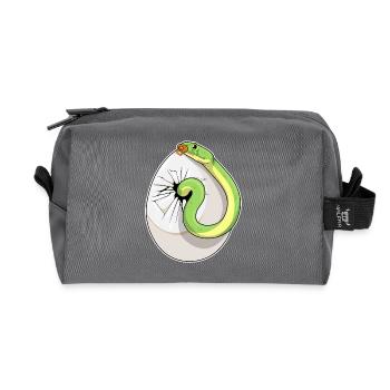 Schlange Baby Schnuller - Recycelte Kulturtasche - Anthrazit - Vorne