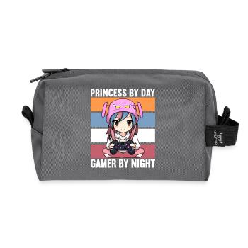 Gaming Console PC Gamer Girl Gamer Girl - Recycled Toiletry Zip Bag - anthracite - Front