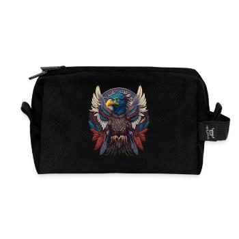 Native American Adler Traumfänger - Recycelte Kulturtasche - Schwarz - Vorne