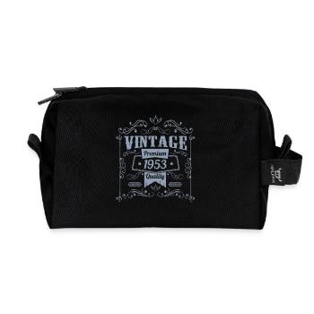 1953 Birthday Sayings 70th Birthday Saying - Recycled Toiletry Zip Bag - black - Front