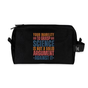 Vintage Your inability to grasp science Is Not - Recycled Toiletry Zip Bag - black - Front