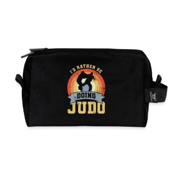Dicton de judo vintage - Trousse de toilette en tissu recyclé - noir - Devant