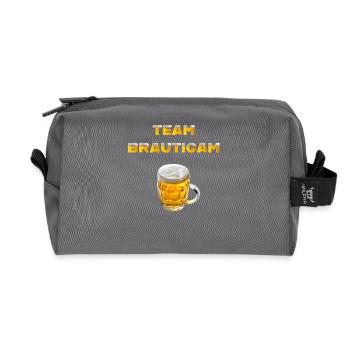 Team Bräutigam mit Bierkrug - Recycelte Kulturtasche - Anthrazit - Vorne