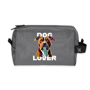 Dog Lover American Stafford - Recycled Toiletry Zip Bag - anthracite - Front