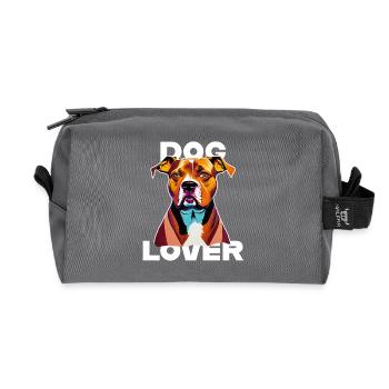 Dog Lover American Stafford - Recycled Toiletry Zip Bag - anthracite - Front