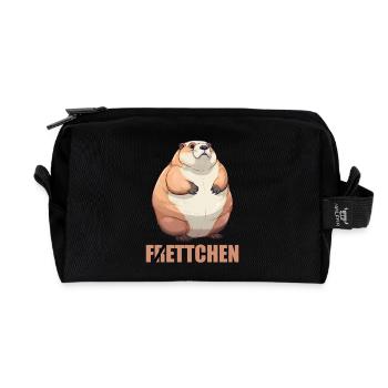 Fat ferret - Recycled Toiletry Zip Bag - black - Front