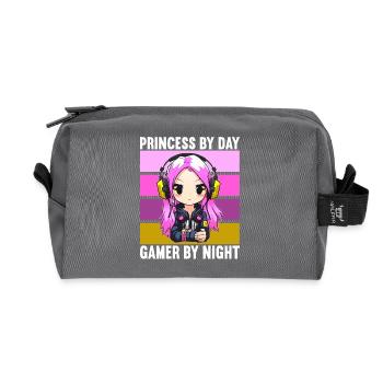 Gaming Console PC Gamer Girl Gamer Girl - Recycled Toiletry Zip Bag - anthracite - Front
