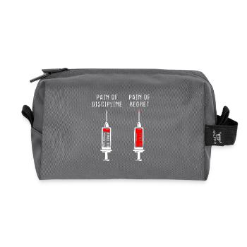 Douleur de la discipline Regret Discipline Fitness Succès - Trousse de toilette en tissu recyclé - anthracite - Devant