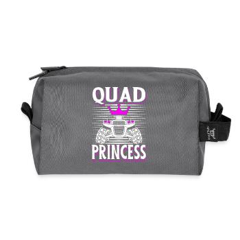 Quad Princess ATV Allrad Quad Fahren Offroad Girl - Recycelte Kulturtasche - Anthrazit - Vorne