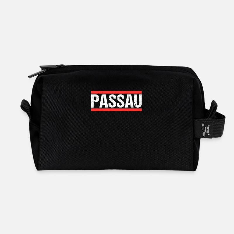 Passauerin Passauer Passau - Recycelte Kulturtasche - Schwarz