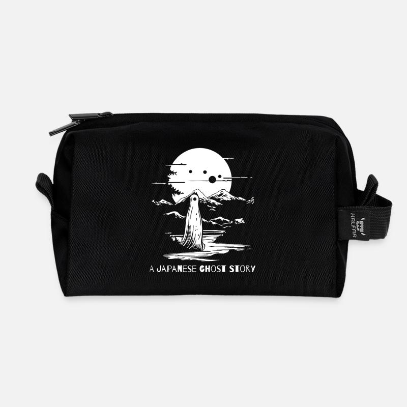 A Japanese Ghost Story - Recycled Toiletry Zip Bag - black