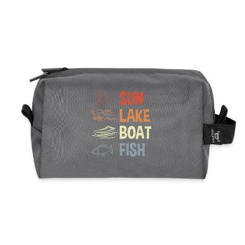 Fischer Spruch - Trousse de toilette en tissu recyclé - anthracite - Devant