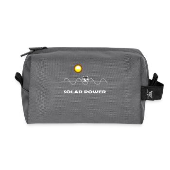 ECG Heartline Sine Sun Solar Panel Renewable - Recycled Toiletry Zip Bag - anthracite - Front