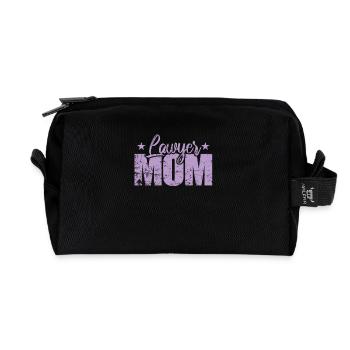 Lawyer Mom Profession Jurist - Recycled Toiletry Zip Bag - black - Front