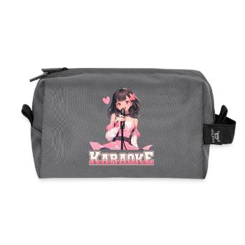 Mädchen Manga Anime Karaoke - Recycelte Kulturtasche - Anthrazit - Vorne