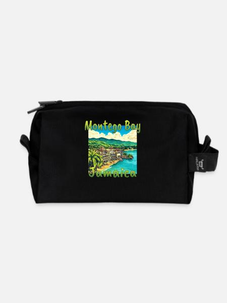Karibisches Flair: Urlaub in Montego Bay, Jamaika - Recycelte Kulturtasche - Schwarz