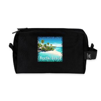 Ambiance estivale aux Maldives: Reethi Beach dans le Gru - Trousse de toilette en tissu recyclé - noir - Devant
