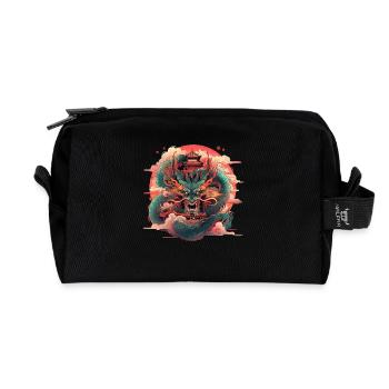 Tokio Asien 80er Japanischer Retro Drache Drachen - Recycelte Kulturtasche - Schwarz - Vorne