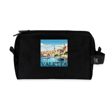 Malte Valletta Port Straight Cut Design - Trousse de toilette en tissu recyclé - noir - Devant
