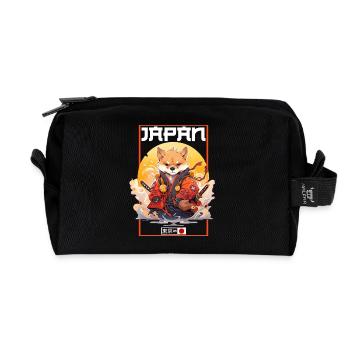 Asia Corki Japanese Samurai Samurai - Recycled Toiletry Zip Bag - black - Front
