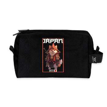 Asia Corki Japanese Samurai Samurai - Recycled Toiletry Zip Bag - black - Front