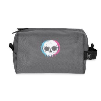 Skull Gothic Styl - Recycled Toiletry Zip Bag - anthracite - Front