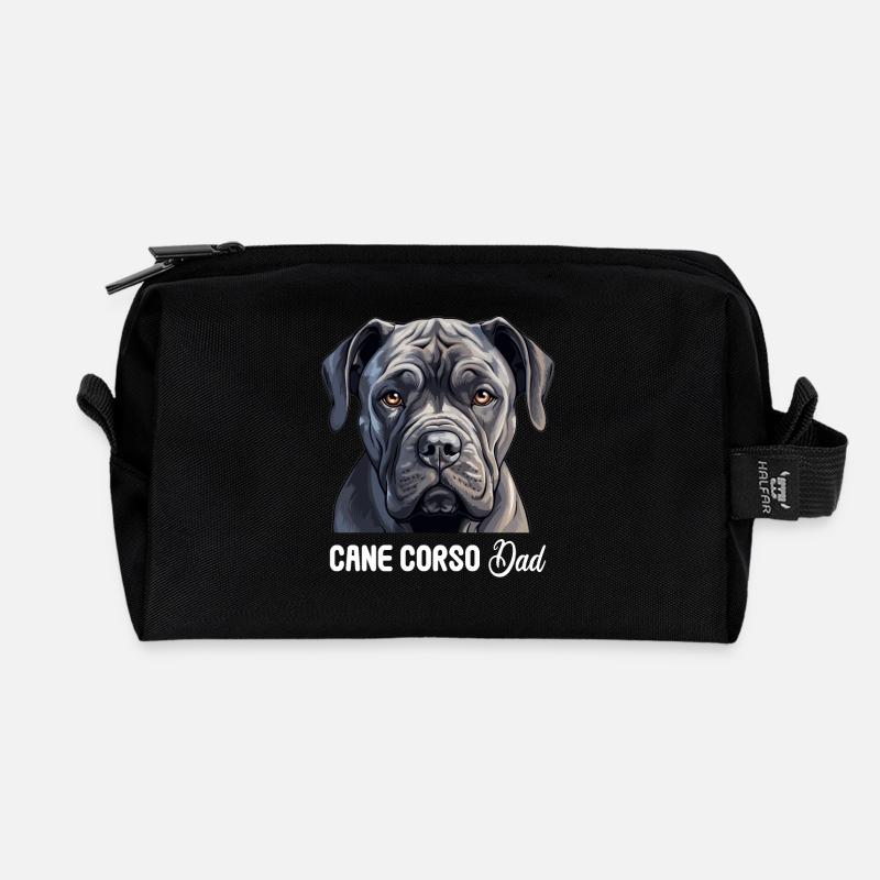 Hund Cane Corso - Recycelte Kulturtasche - Schwarz