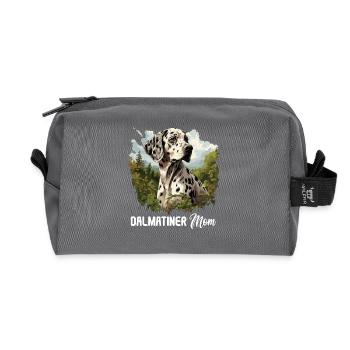 Hund Dalmatiner - Recycelte Kulturtasche - Anthrazit - Vorne