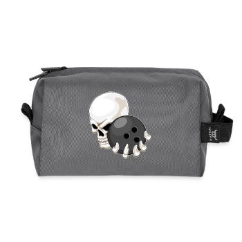 Skull Bowling Boule de bowling - Trousse de toilette en tissu recyclé - anthracite - Devant