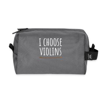 Geigenspieler I Choose Violins Geige Violinistin - Recycelte Kulturtasche - Anthrazit - Vorne