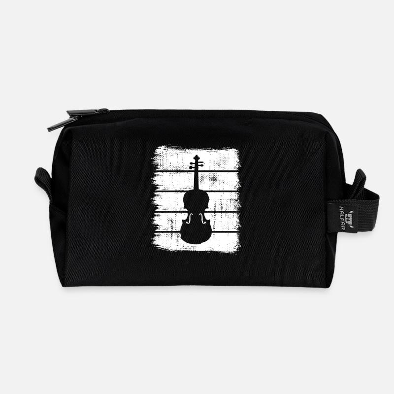 Violin - Recycled Toiletry Zip Bag - black