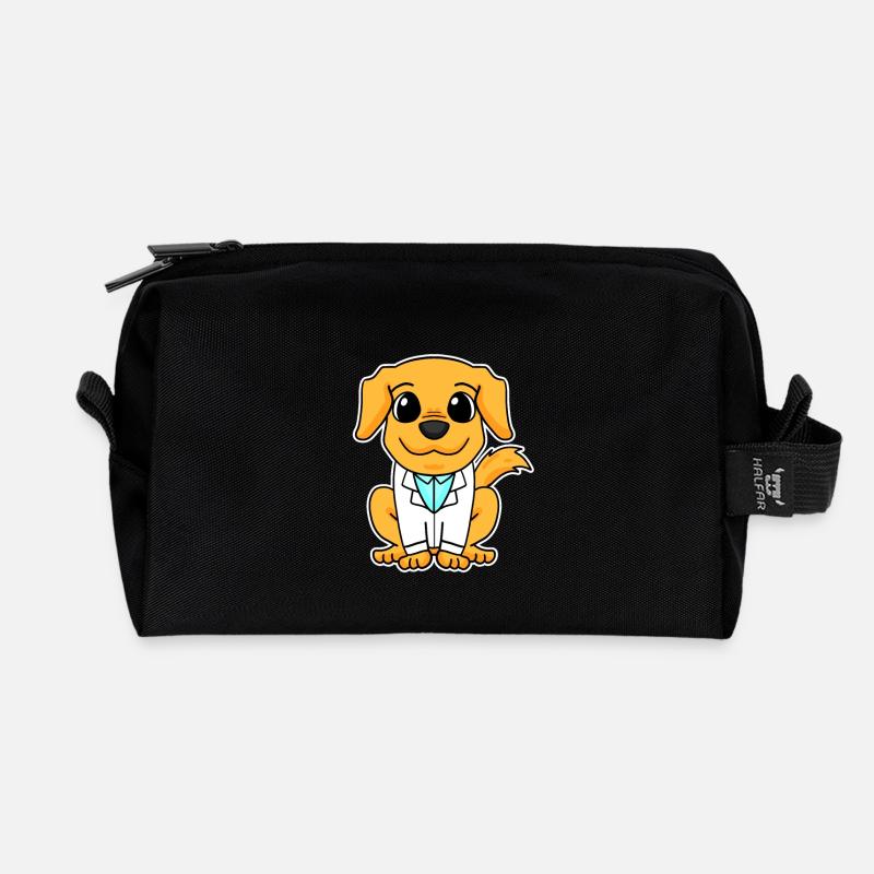 Doktor Hund Retriever - Recycelte Kulturtasche - Schwarz