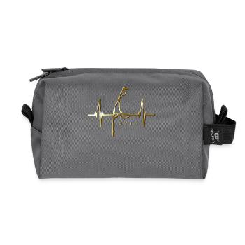 Sylt Skyline North Sea Heartbeat North Frisia Sylter - Recycled Toiletry Zip Bag - anthracite - Front
