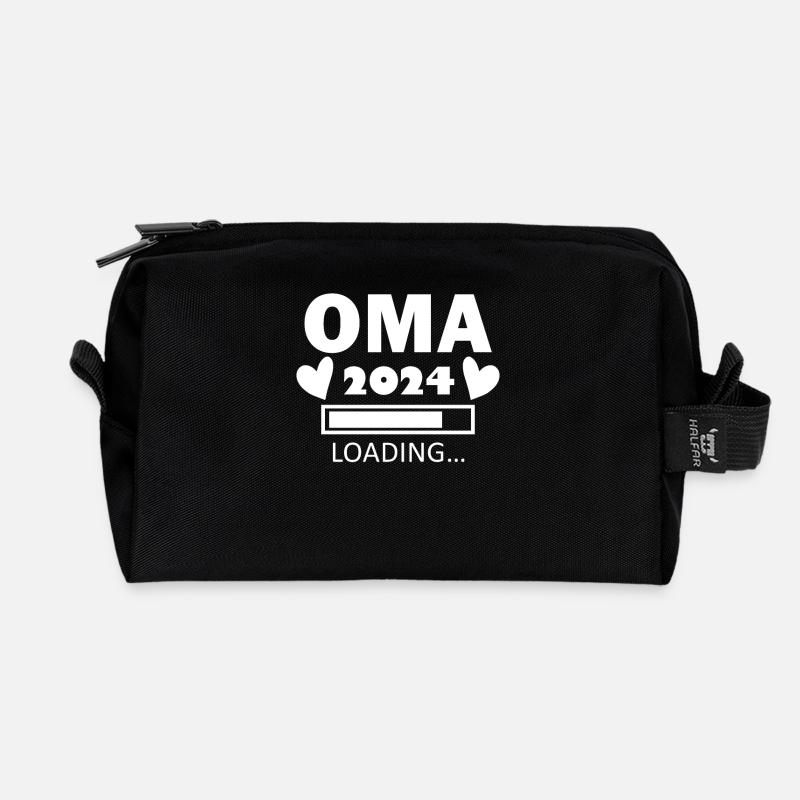Oma 2024 - Oma werden - Oma Geschenk - Recycelte Kulturtasche - Schwarz