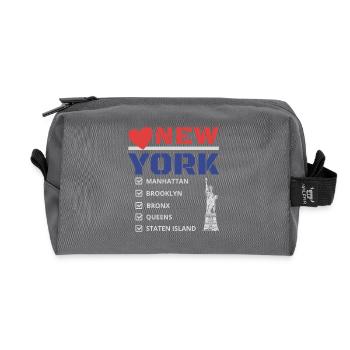 New York City Five Boroughs J'aime New York Bronx - Trousse de toilette en tissu recyclé - anthracite - Devant