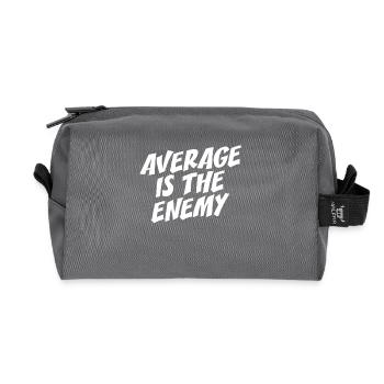 La moyenne est l’ennemi Sport d’entraînement Course à pied Fitness - Trousse de toilette en tissu recyclé - anthracite - Devant