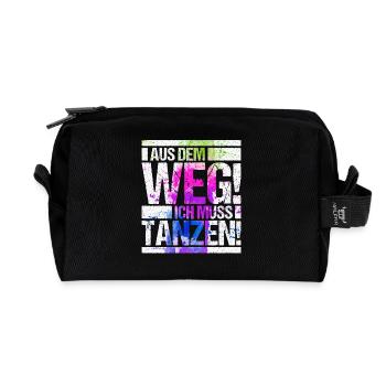 Tänzerin Festival Aus dem Weg ich muss tanzen - Recycelte Kulturtasche - Schwarz - Vorne