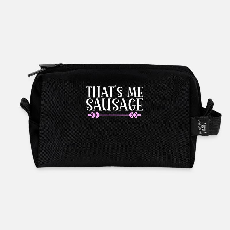 That´s me sausage. Denglisch - Recycelte Kulturtasche - Schwarz