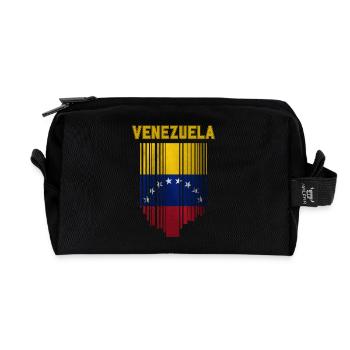 Flag of Venezuela, Venezuelan pride - Recycled Toiletry Zip Bag - black - Front