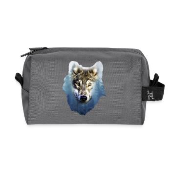 Wolf - Recycelte Kulturtasche - Anthrazit - Vorne