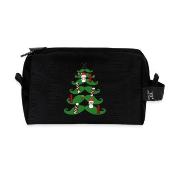 Salon de coiffure Noël - Trousse de toilette en tissu recyclé - noir - Devant