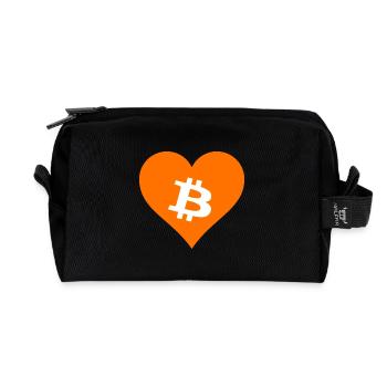 Bitcoin Crypto Cryptocurrency Splash - Recycelte Kulturtasche - Schwarz - Vorne
