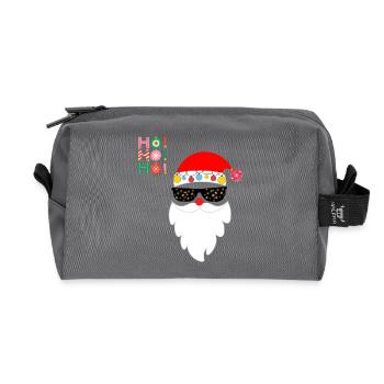 HO HO HO - Recycelte Kulturtasche - Anthrazit - Vorne