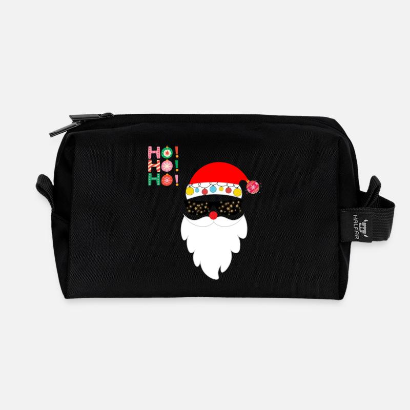 HO HO HO - Recycelte Kulturtasche - Schwarz
