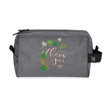 Thank You, Danke - Recycelte Kulturtasche - Anthrazit - Vorne