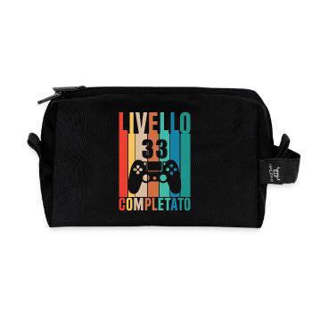 Stufe 33 - Recycelte Kulturtasche - Schwarz - Vorne